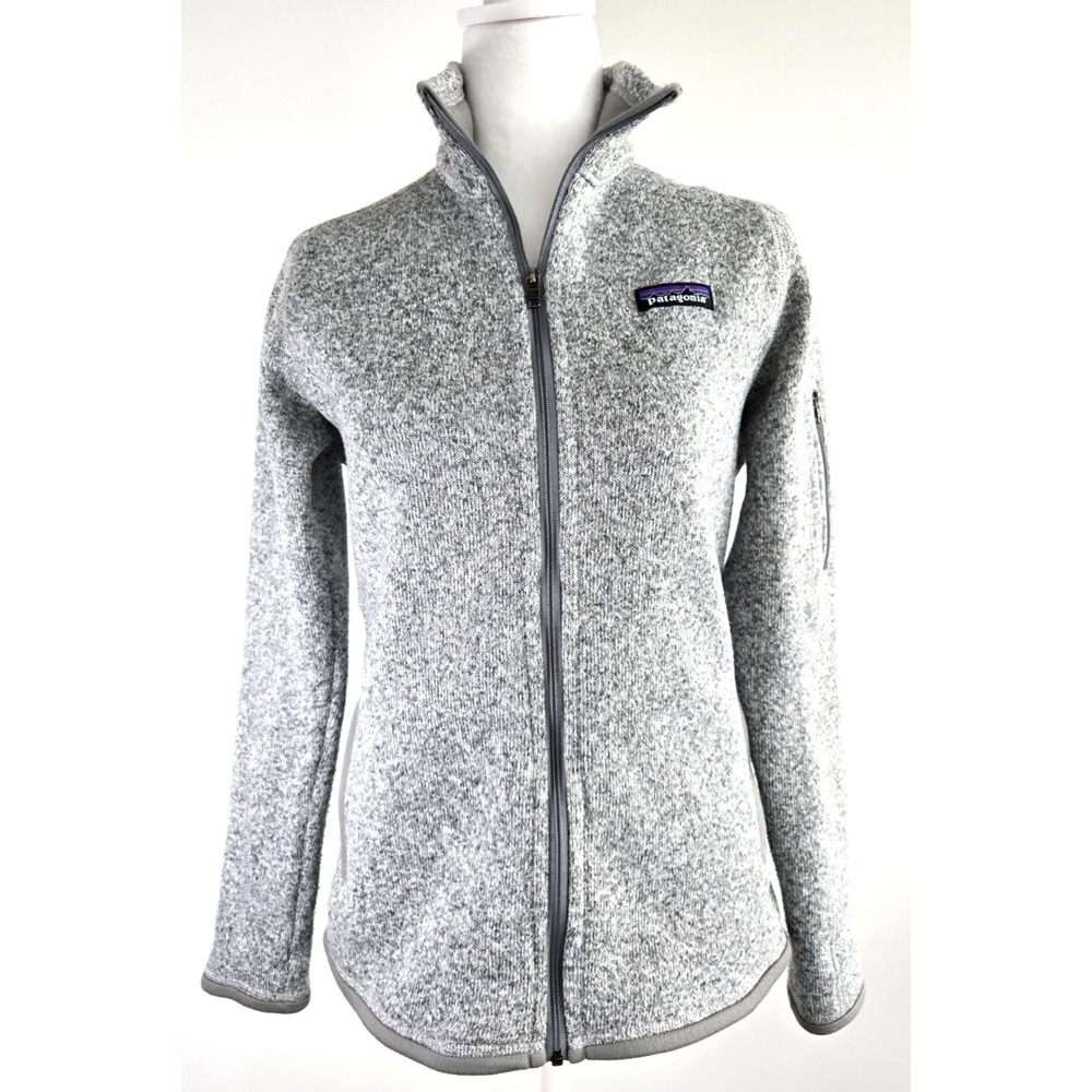 Patagonia Better Sweater Jacket W Sz Small Gray Fleece Full Zip Warm Pockets